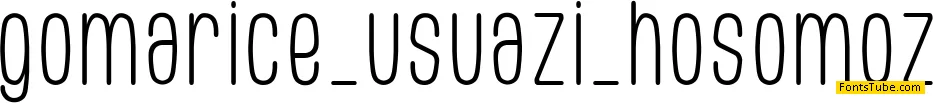 Usuazi Hosomozi Font
