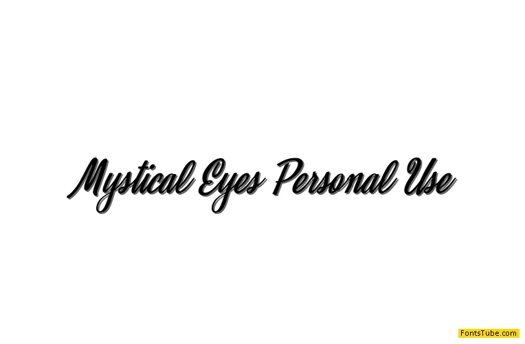 Mystical Eyes Personal Use Font