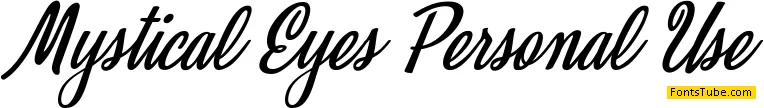 Mystical Eyes Personal Use Font