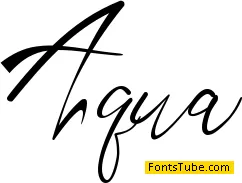Aqua Script Font