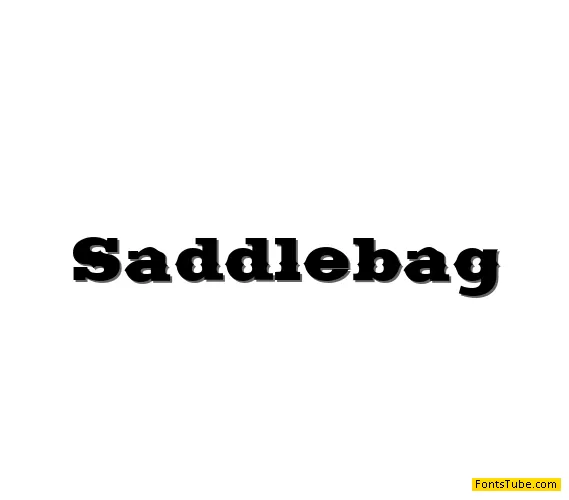 Saddlebag Font
