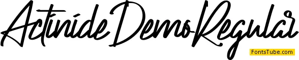 Actinide Demo Font