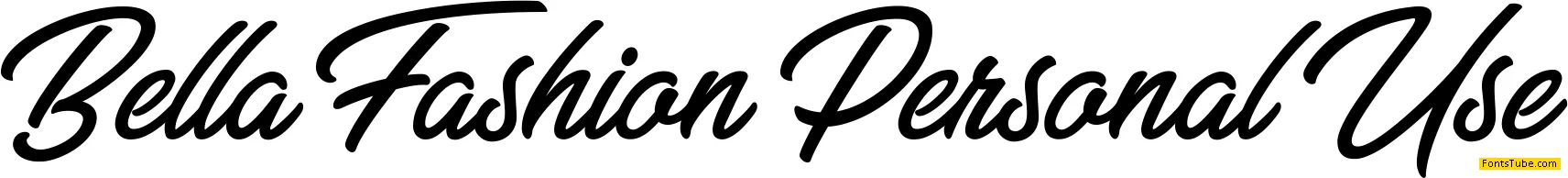 Bella Fashion Personal Use Font