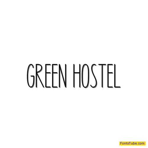 Green Hostel Font
