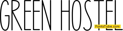 Green Hostel Font
