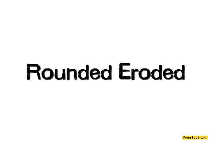 Rounded Eroded Font