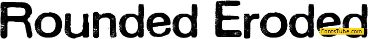 Rounded Eroded Font