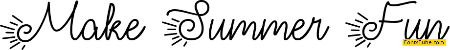 Make Summer Fun Font