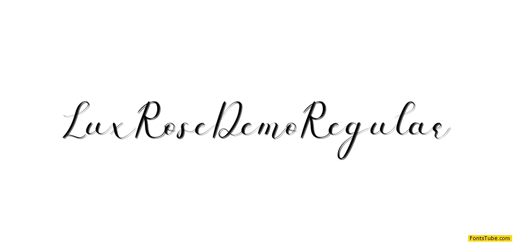 Lux Rose Demo Font