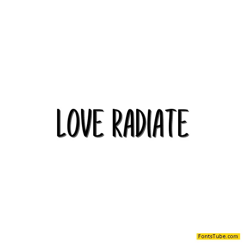 Love Radiate Font