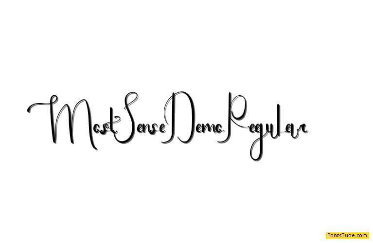 Most Sense Demo Font