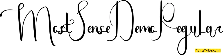 Most Sense Demo Font