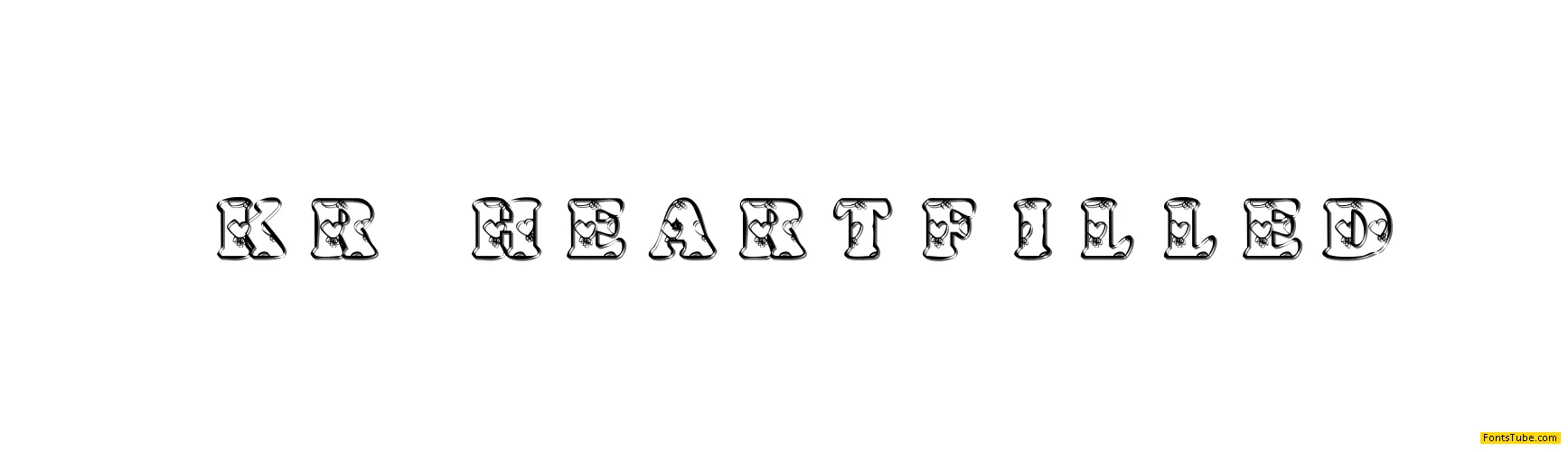 KR Heartfilled Font