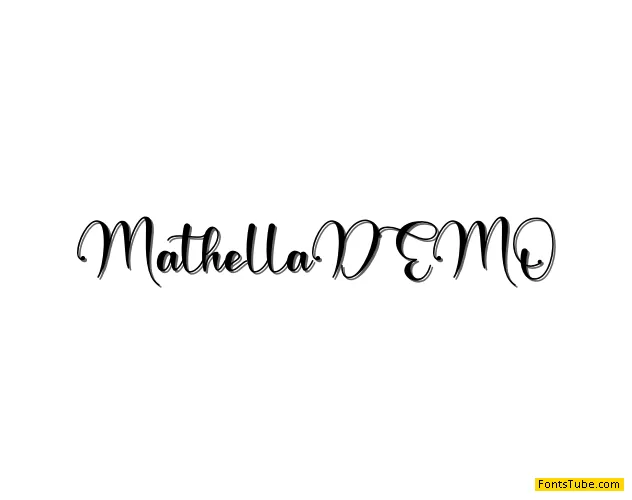 Mathella - Personal Use Font