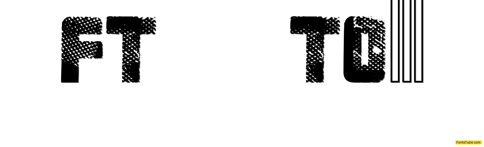 FT 3 the hard way Overrun Font