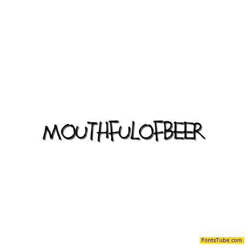 Mouthful of beer Font