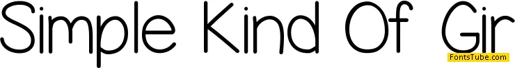 Simple Kind Of Girl Font