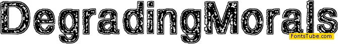 Degrading Morals Font