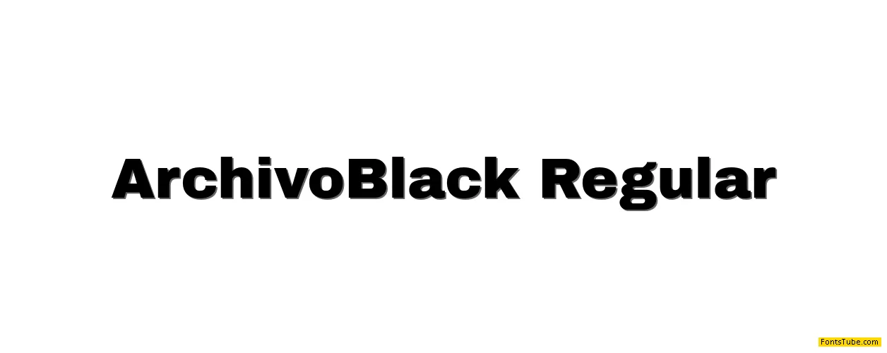 Archivo Black Font