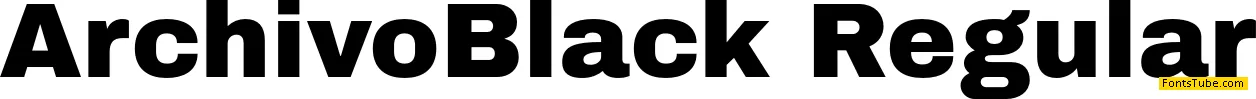 Archivo Black Font