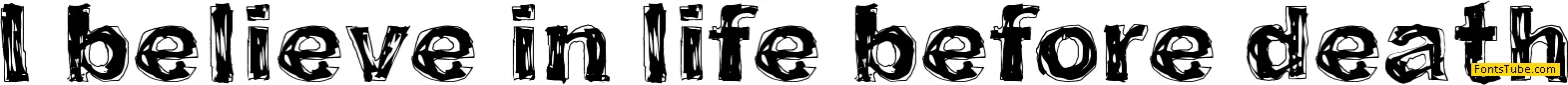 I believe in life before death Font