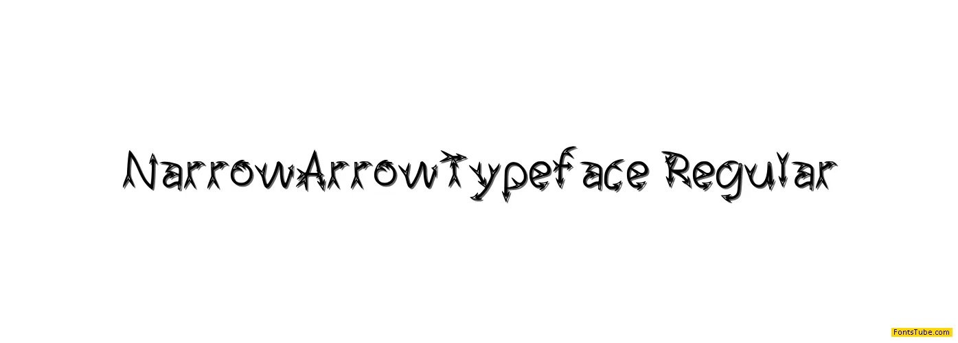 Narrow Arrow Typeface Font
