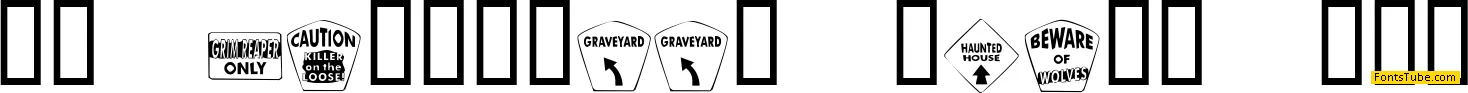 KR Halloween Signs Two Font