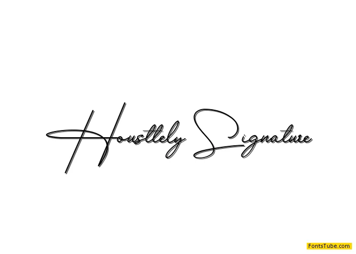 Housttely Signature Font