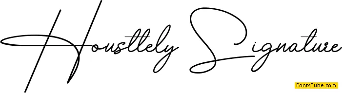 Housttely Signature Font
