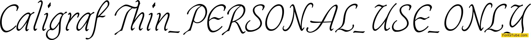 Caligraf PERSONAL USE Font Family