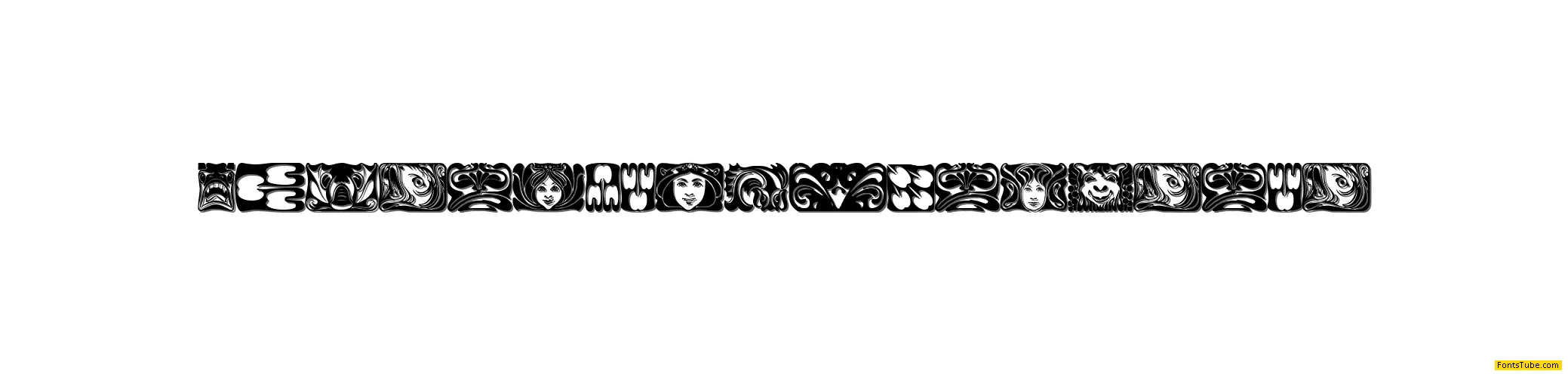 Jugendstil Ornamente Font
