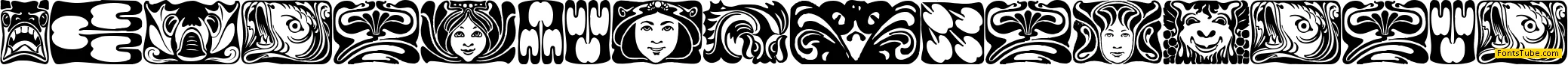 Jugendstil Ornamente Font
