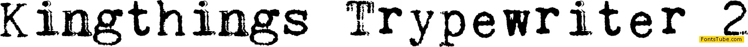 Kingthings Trypewriter 2 Font