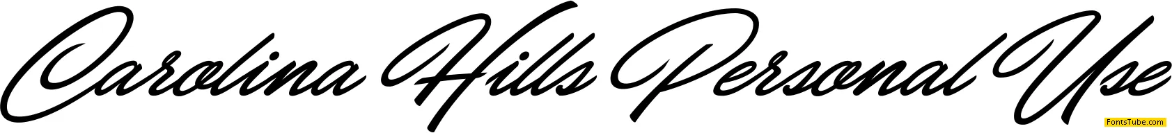 Carolina Hills Personal Use Font