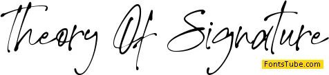 Theory Of Signature Font