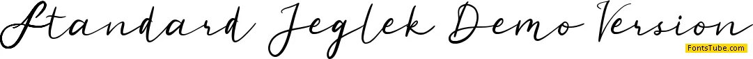 Standard Jeglek Demo Version Font