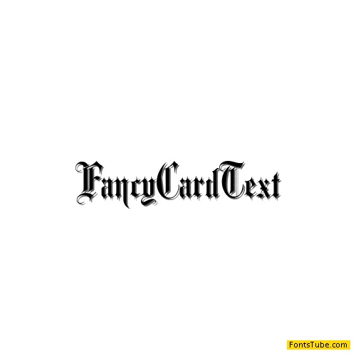 Fancy Card Text Font