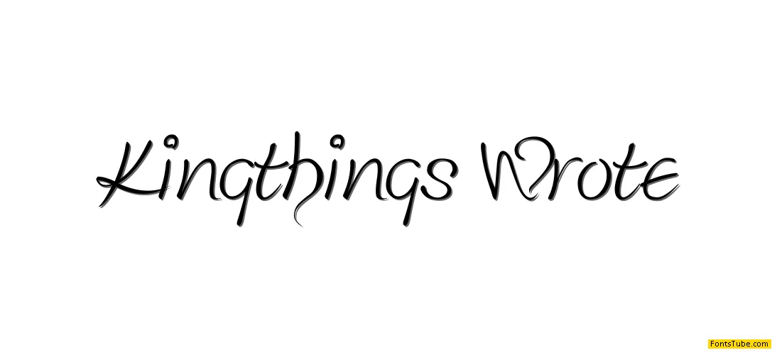 Kingthings Wrote Font