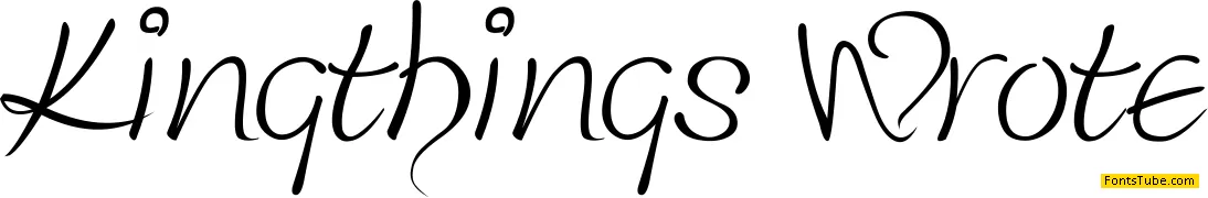 Kingthings Wrote Font