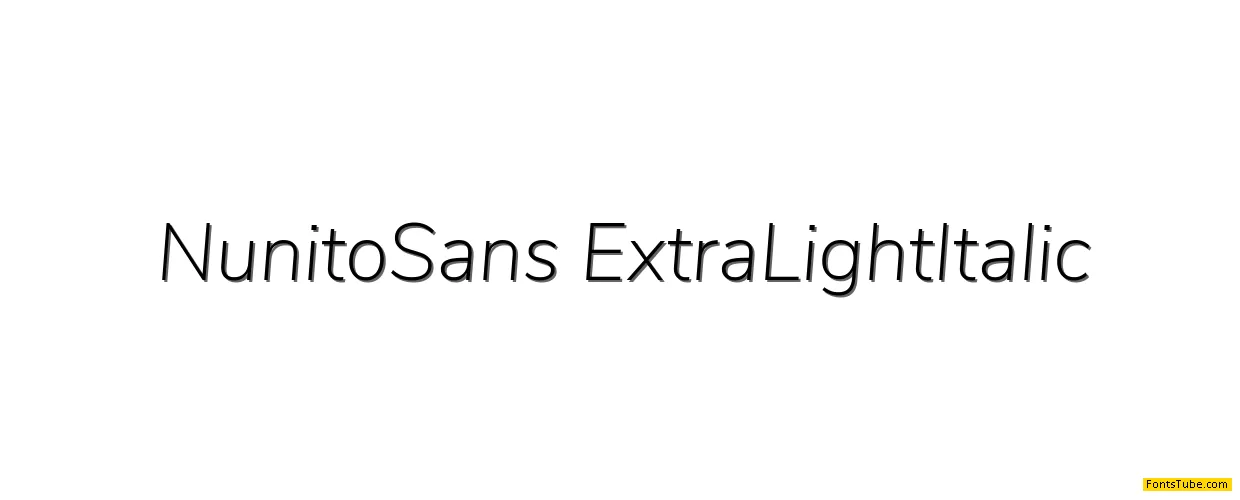 Nunito Sans Font Family