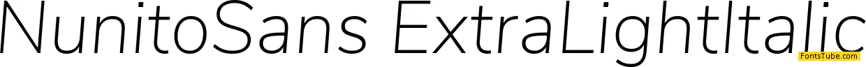 Nunito Sans Font Family