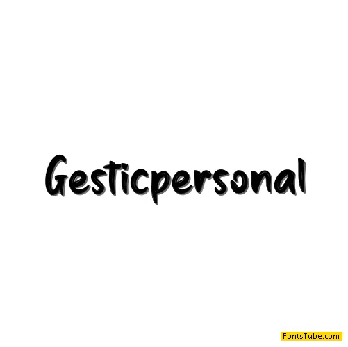 Gesticpersonal Font