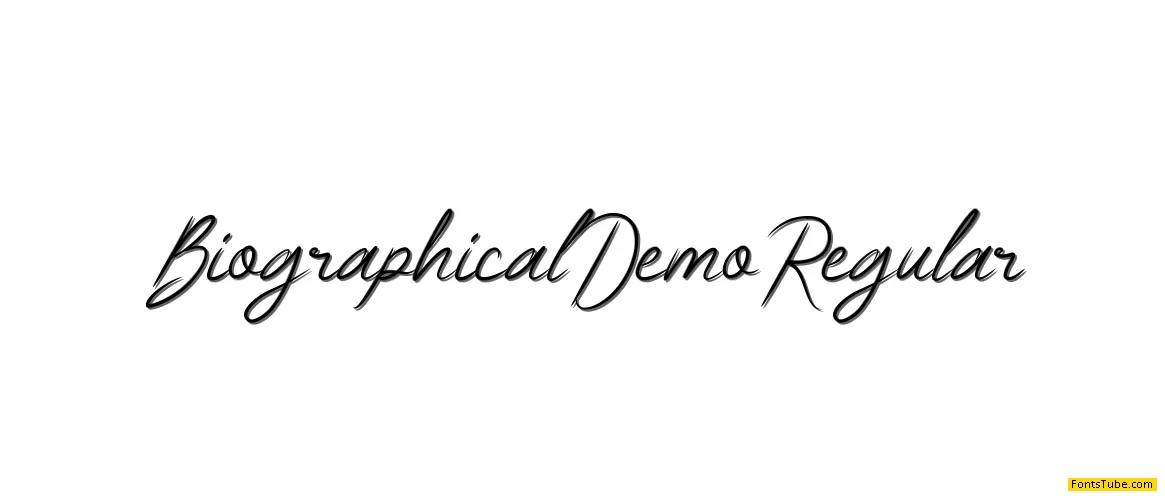 Biographical Demo Font