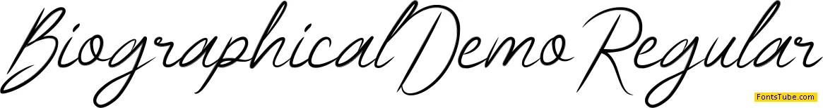 Biographical Demo Font