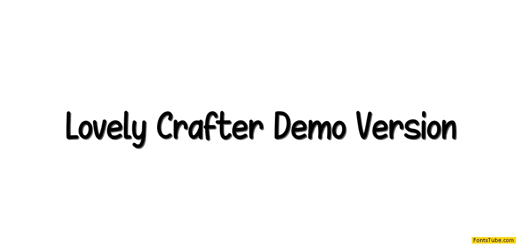 Lovely Crafter Demo Version Font