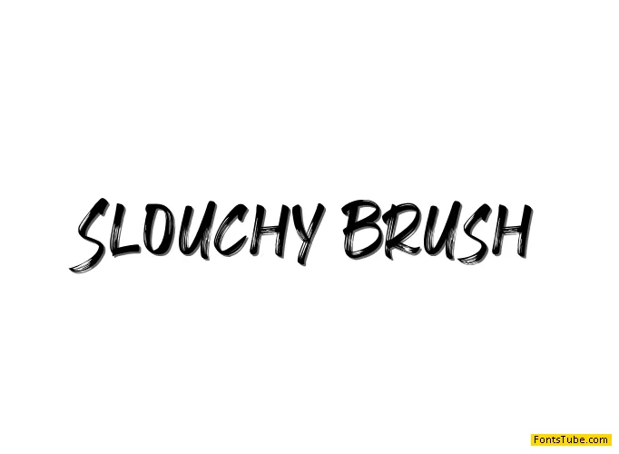 Slouchy Brush Font