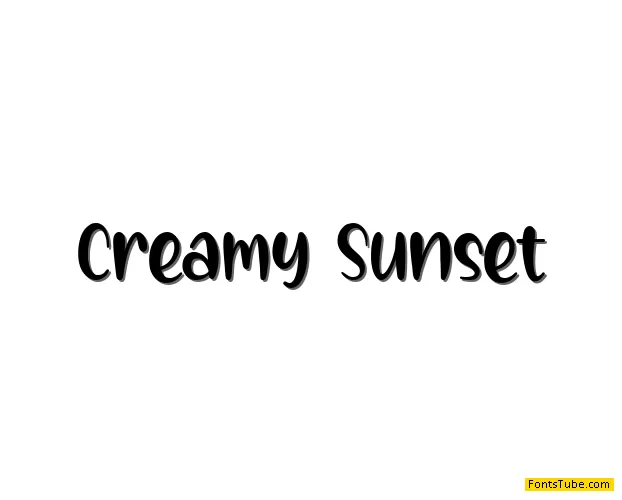 Creamy Sunset Font