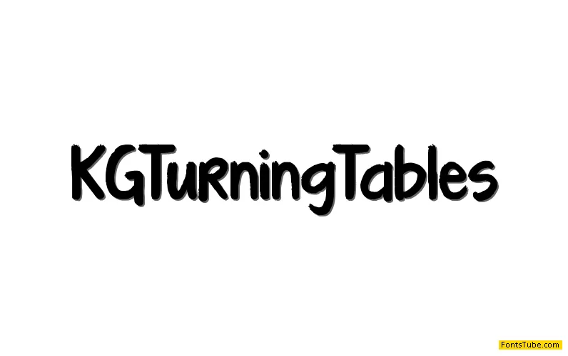 KG Turning Tables Font