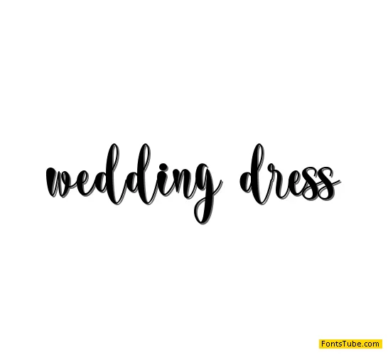 wedding dress - personal use Font