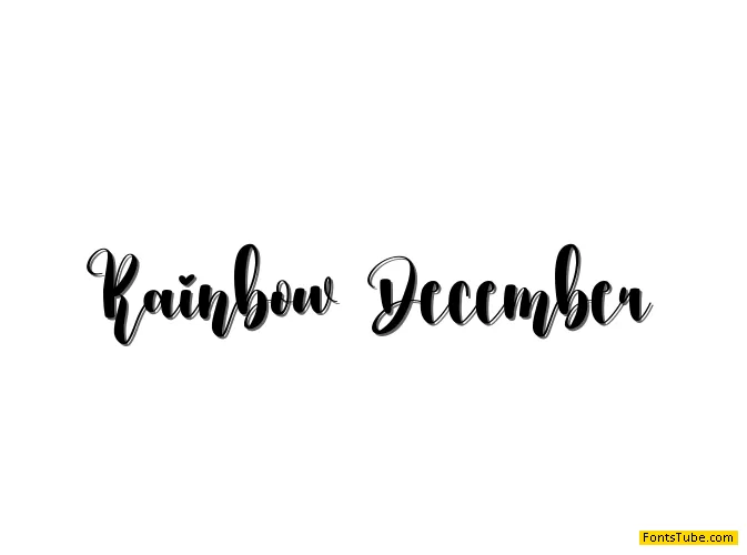 Rainbow December Font